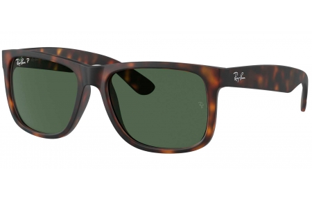 Gafas de Sol - Ray-Ban - RB4165 JUSTIN - 865/9A  HAVANA // DARK GREEN POLARIZED