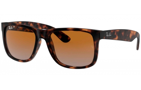 Gafas de Sol - Ray-Ban - RB4165 JUSTIN - 865/T5 HAVANA RUBBER // BROWN GRADIENT POLARIZED