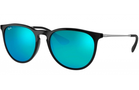 Gafas de Sol - Ray-Ban - RB4171 ERIKA - 601/55 BLACK // LIGHT GREEN MIRROR BLUE