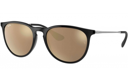 Gafas de Sol - Ray-Ban - RB4171 ERIKA - 601/5A BLACK // LIGHT BROWN MIRROR GOLD
