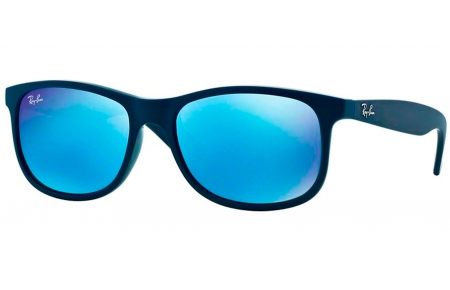 Gafas de Sol - Ray-Ban - RB4202 ANDY - 615355 SHINY BLUE ON MATTE TOP // GREEN MIRROR BLUE
