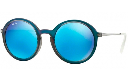 Gafas de Sol - Ray-Ban - RB4222 - 617055 SHOT BLUE RUBBER // LIGHT GREEN MIRROR BLUE