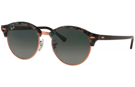 Gafas de Sol - Ray-Ban - RB4246 CLUBROUND - 125571 SPOTTED GREY GREEN // DARK GREY GRADIENT