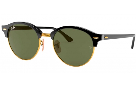 Gafas de Sol - Ray-Ban - RB4246 CLUBROUND - 901 BLACK // GREEN