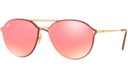 Gafas de Sol - Ray-Ban - RB4292N BLAZE DOUBLEBRIDGE - 6327E4 BROWN // PINK MIRROR PINK
