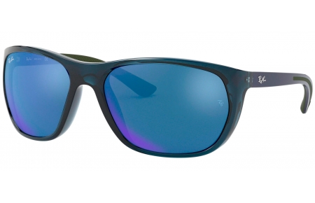 Gafas de Sol - Ray-Ban - RB4307 - 643855 TRANSPARENT BLUE // BLUE BLUE MIRROR