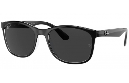 Gafas de Sol - Ray-Ban - RB4374 - 603948 BLACK ON TRANSPARENT // BLACK POLARIZED