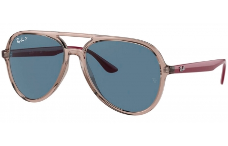 Gafas de Sol - Ray-Ban - RB4376 - 65722V TRANSPARENT GREY // DARK BLUE POLARIZED
