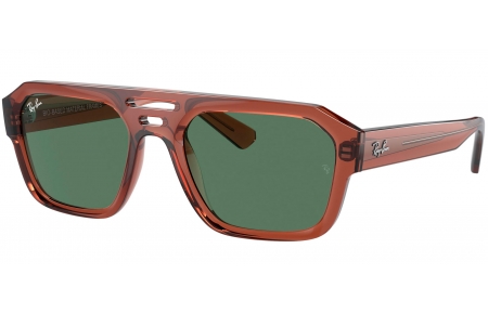 Gafas de Sol - Ray-Ban - RB4397 CORRIGAN - 667882  TRANSPARENT BROWN // DARK GREEN