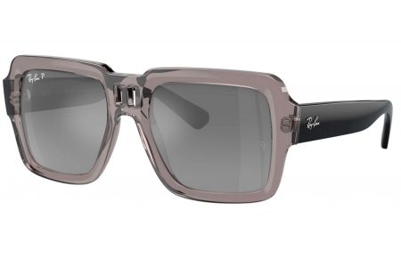Gafas de Sol - Ray-Ban - RB4408 MAGELLAN - 672582  TRANSPARENT GREY // GREY GRADIENT MIRROR  SILVER POLARIZED
