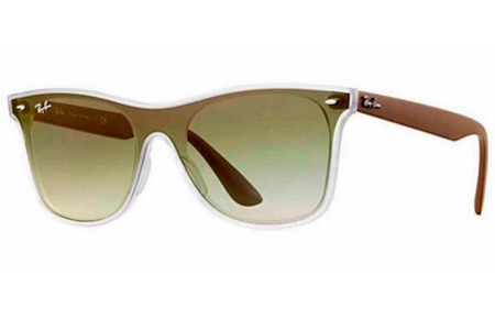 Gafas de Sol - Ray-Ban - RB4440N BLAZE WAYFARER - 6358W0 MATTE TRANSPARENT // CLEAR GRADIENT GREEN MIRROR RED