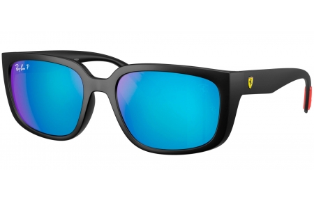 Gafas de Sol - Ray-Ban - RB4443M - F602A1  MATTE BLACK // GREEN MIRROR BLUE POLARIZED