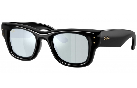 Gafas de Sol - Ray-Ban - RB4940 WAYFARER PUFFER - 601/30 BLACK // GREEN MIRROR SILVER