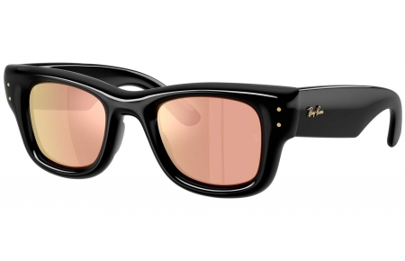 Gafas de Sol - Ray-Ban - RB4940 WAYFARER PUFFER - 601/7J BLACK // BROWN MIRROR ROSE GOLD