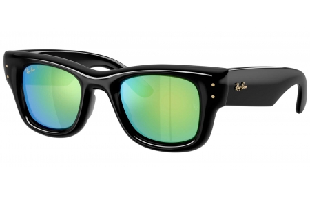 Gafas de Sol - Ray-Ban - RB4940 WAYFARER PUFFER - 601/8N BLACK // GREEN 632 MIRROR
