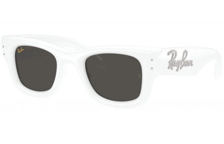 Gafas de Sol - Ray-Ban - RB4940B WAYFARER PUFFER - 686387  WHITE AND STRASS // DARK GREY