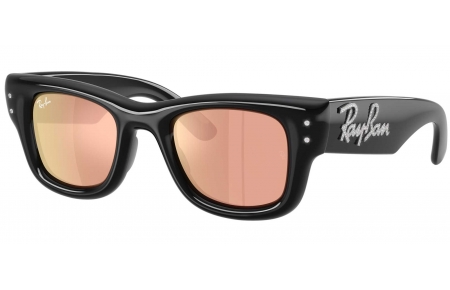 Gafas de Sol - Ray-Ban - RB4940B WAYFARER PUFFER - 68647J  BLACK AND STRASS // BROWN MIRROR ROSE GOLD