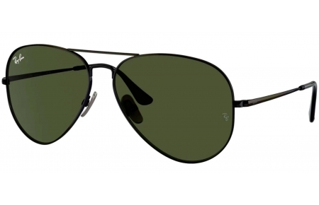 Gafas de Sol - Ray-Ban - RB8089 AVIATOR TITANIUM - 926731  BLACK // GREEN