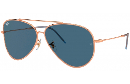 Gafas de Sol - Ray-Ban - RBR0101S AVIATOR REVERSE - 92023A  ROSE GOLD // BLUE