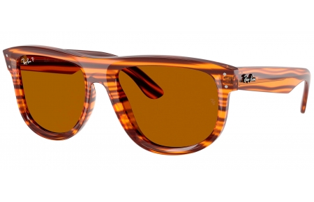 Gafas de Sol - Ray-Ban - RBR0501S BOYFRIEND REVERSE - 679183  STRIPED HAVANA // DARK BROWN POLARIZED
