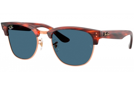 Gafas de Sol - Ray-Ban - RBR0504S CLUBMASTER REVERSE - 13983A  STRIPED HAVANA ON ROSE GOLD // DARK BLUE