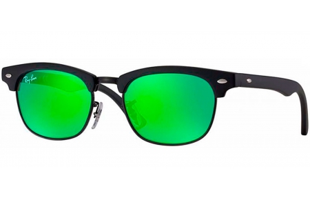 Gafas Junior - Ray-Ban Junior Collection - RJ9050S - 100S3R MATTE BLACK // LIGHT GREEN MIRROR GREEN