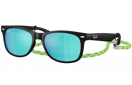 Gafas Junior - Ray-Ban Junior Collection - RJ9052S - 702855  BLACK RUBBER // GREEN MIRROR BLUE