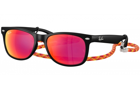 Gafas Junior - Ray-Ban Junior Collection - RJ9052S - 70286Q  BLACK RUBBER // BROWN MIRROR ORANGE