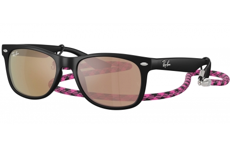 Gafas Junior - Ray-Ban Junior Collection - RJ9052S - 70287J  BLACK RUBBER // BROWN MIRROR ORANGE PINK