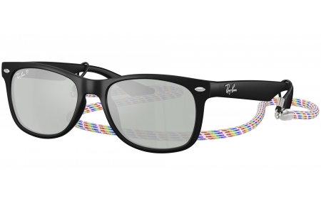 Gafas Junior - Ray-Ban Junior Collection - RJ9052S - 7028Y4  BLACK RUBBER // GREEN MIRROR SILVER