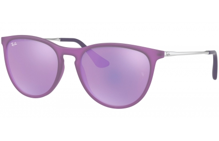 Gafas Junior - Ray-Ban Junior Collection - RJ9060S - 70084V VIOLET FLUO TRANSPARENT RUBBER // GREY MIRROR VIOLET
