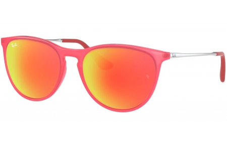 Gafas Junior - Ray-Ban Junior Collection - RJ9060S - 70096Q FUXIA FLUO TRANSPARENT RUBBER // BROWN MIRROR ORANGE