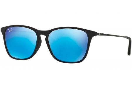 Gafas Junior - Ray-Ban Junior Collection - RJ9061S - 700555 RUBBER BLACK // LIGHT GREEN MIRROR BLUE