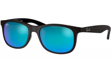Gafas Junior - Ray-Ban Junior Collection - RJ9062S - 701355 MATTE BLACK ON BLACK // MIRROR BLUE