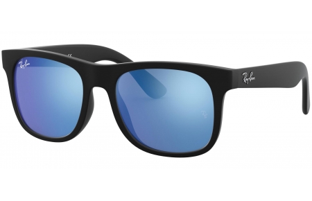 Gafas Junior - Ray-Ban Junior Collection - RJ9069S - 702855 RUBBER BLACK // BLUE MIRROR BLUE