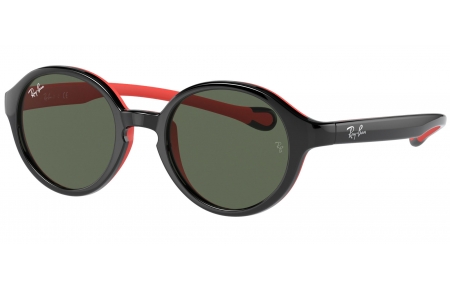 Gafas Junior - Ray-Ban Junior Collection - RJ9075S - 710071 BLACK ON RUBBER RED // DARK GREEN
