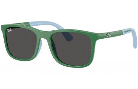 Gafas Junior - Ray-Ban Junior Collection - RJ9084S - 718887  GREEN ON RUBBER LIGHT BLUE // DARK GREY