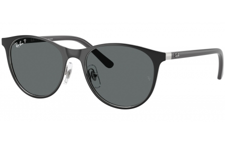 Gafas Junior - Ray-Ban Junior Collection - RJ9552S - 295/81 BLACK ON SILVER // DARK GREY POLARIZED