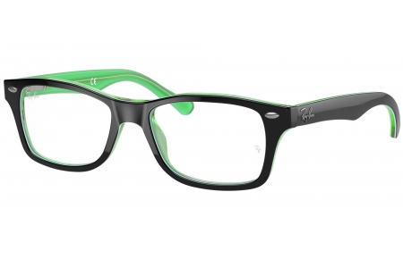 Gafas Junior - Ray-Ban Junior Collection - RY1531 - 3764 GREEN TRANSPARENT ON TOP BLACK