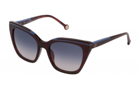 Gafas de Sol - Carolina Herrera - SHE832  - 0713 SHINY RED HAVANA // BLUE PINK GRADIENT