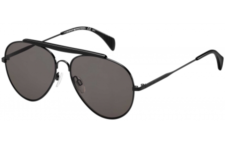 Gafas de Sol - Tommy Hilfiger - TH 1454/S - 006 (NR) SHINY BLACK // BROWN GREY