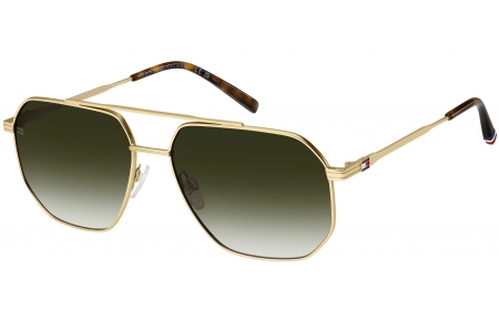 Gafas de Sol - Tommy Hilfiger - TH 2191/S - AOZ (9K) MATTE GOLD // GREEN GRADIENT