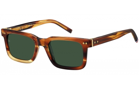 Gafas de Sol - Tommy Hilfiger - TH 85/S - EX4 (QT) STRIPED BROWN // GREEN