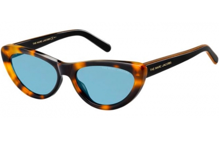 Lunettes de soleil - Marc Jacobs - MARC 457/S - 581 (KU) HAVANA BLACK // BLUE GREY