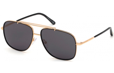 Sunglasses - Tom Ford - BENTON FT0693 - 30A  POLISHED GOLD // GREY