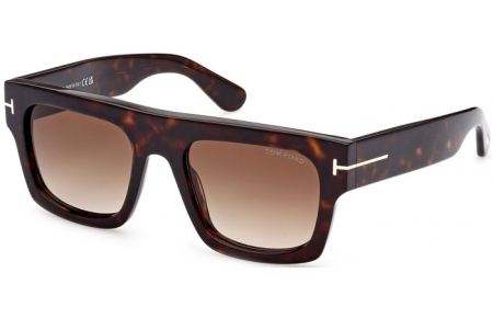 Lunettes de soleil - Tom Ford - FAUSTO FT0711 - 52F  DARK HAVANA // BROWN GRADIENT