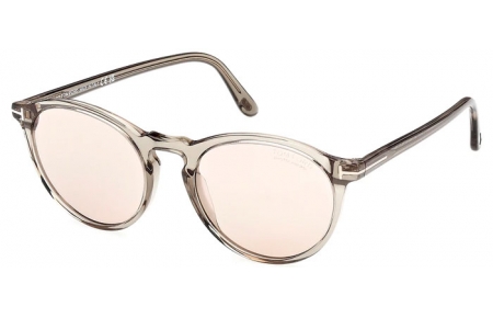 Sunglasses - Tom Ford - AURELE FT0904 - 96E  SHINY TRANSPARENT GREEN // BROWN PHOTOCHROMIC