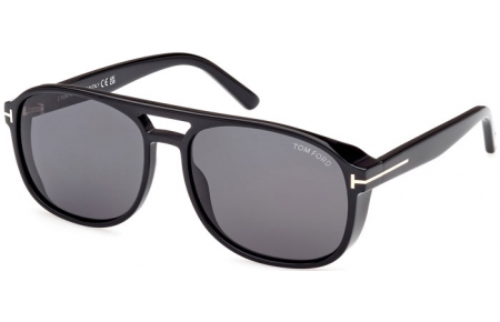 Gafas de Sol - Tom Ford - ROSCO FT1022 - 01A  SHINY BLACK // GREY