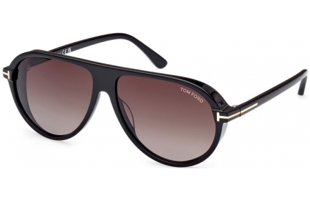 Gafas de Sol - Tom Ford - MARCUS FT1023 - 01B  SHINY BLACK // GREY GRADIENT