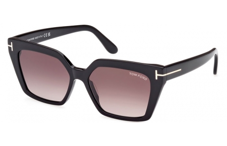 Sunglasses - Tom Ford - WINONA FT1030 - 01Z  SHINY BLACK // VIOLET GRADIENT
